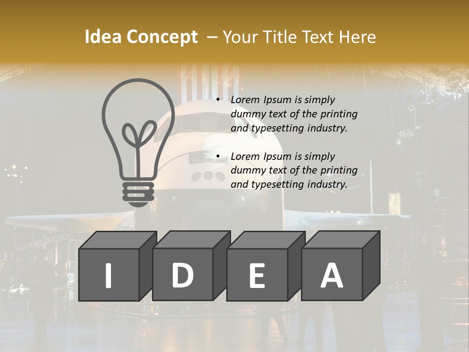 Editorial Use Only. Space Shuttle Enterprise At The National Air And Space Museum. PowerPoint Template