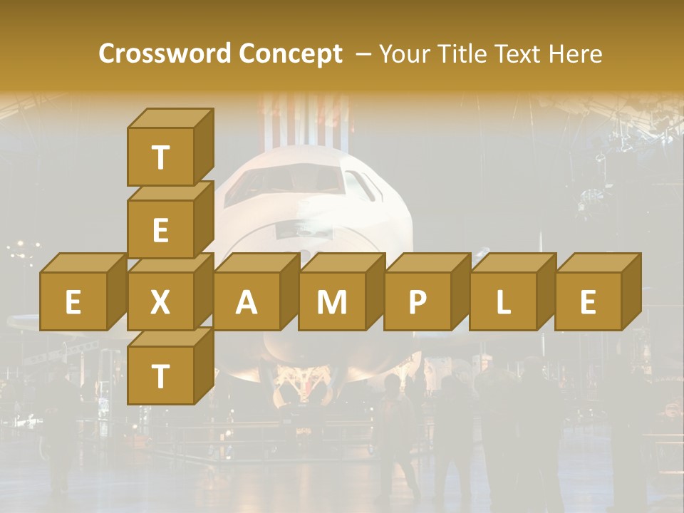 Editorial Use Only. Space Shuttle Enterprise At The National Air And Space Museum. PowerPoint Template