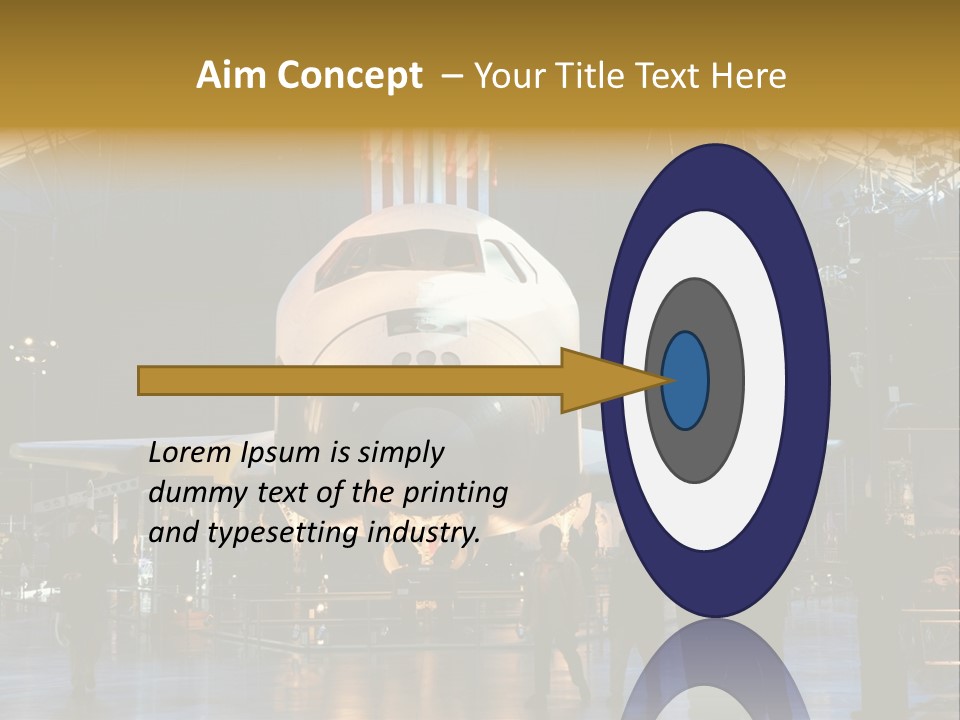 Editorial Use Only. Space Shuttle Enterprise At The National Air And Space Museum. PowerPoint Template