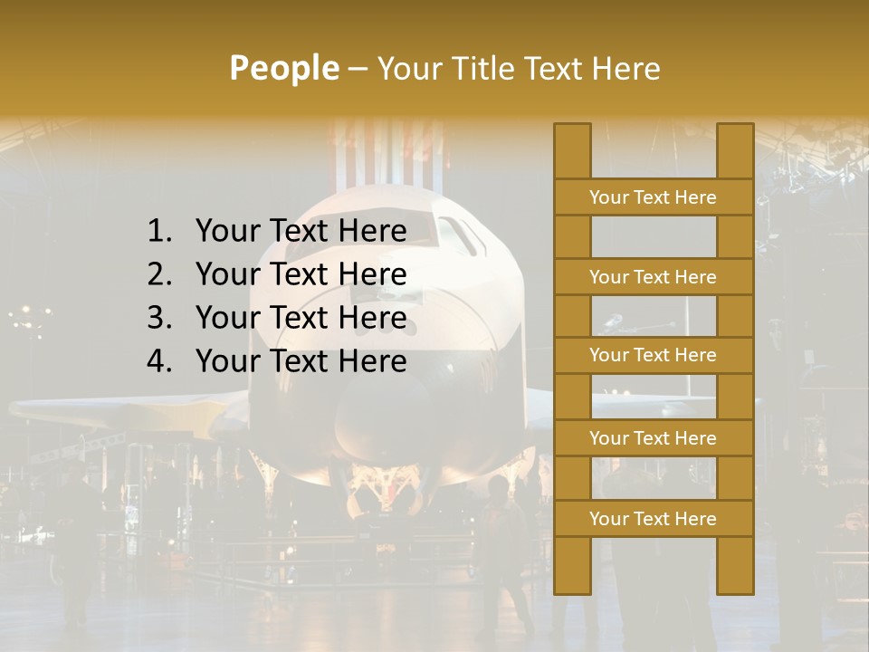 Editorial Use Only. Space Shuttle Enterprise At The National Air And Space Museum. PowerPoint Template