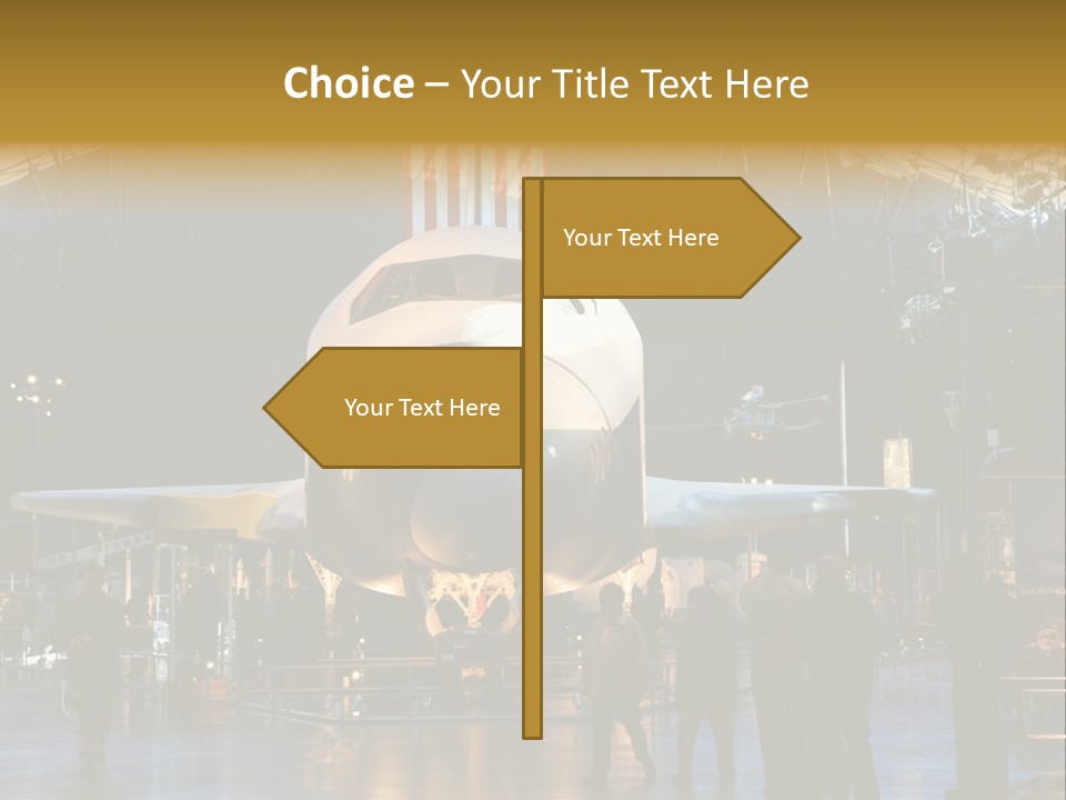 Editorial Use Only. Space Shuttle Enterprise At The National Air And Space Museum. PowerPoint Template