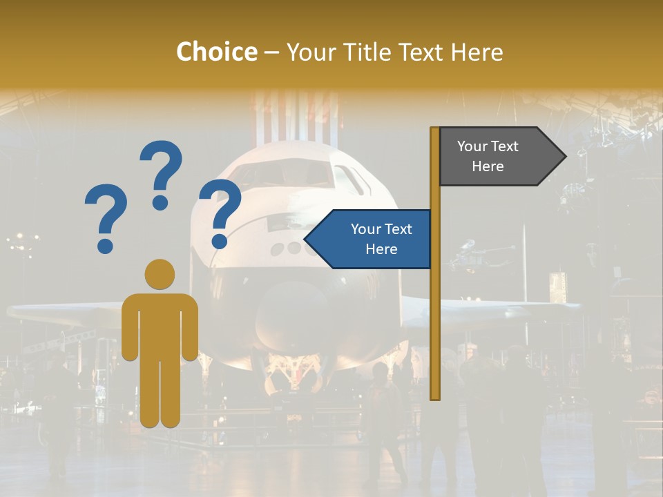 Editorial Use Only. Space Shuttle Enterprise At The National Air And Space Museum. PowerPoint Template