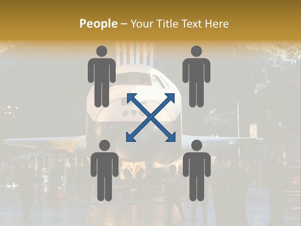 Editorial Use Only. Space Shuttle Enterprise At The National Air And Space Museum. PowerPoint Template