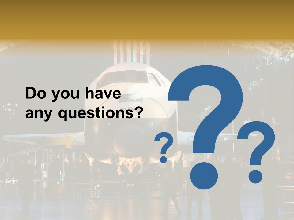 Editorial Use Only. Space Shuttle Enterprise At The National Air And Space Museum. PowerPoint Template