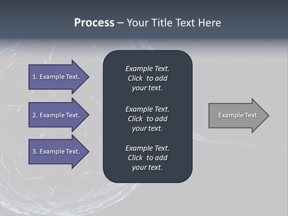 A Sperm Swimming Toward The Egg At A Microscopic Zoom Over Black PowerPoint Template