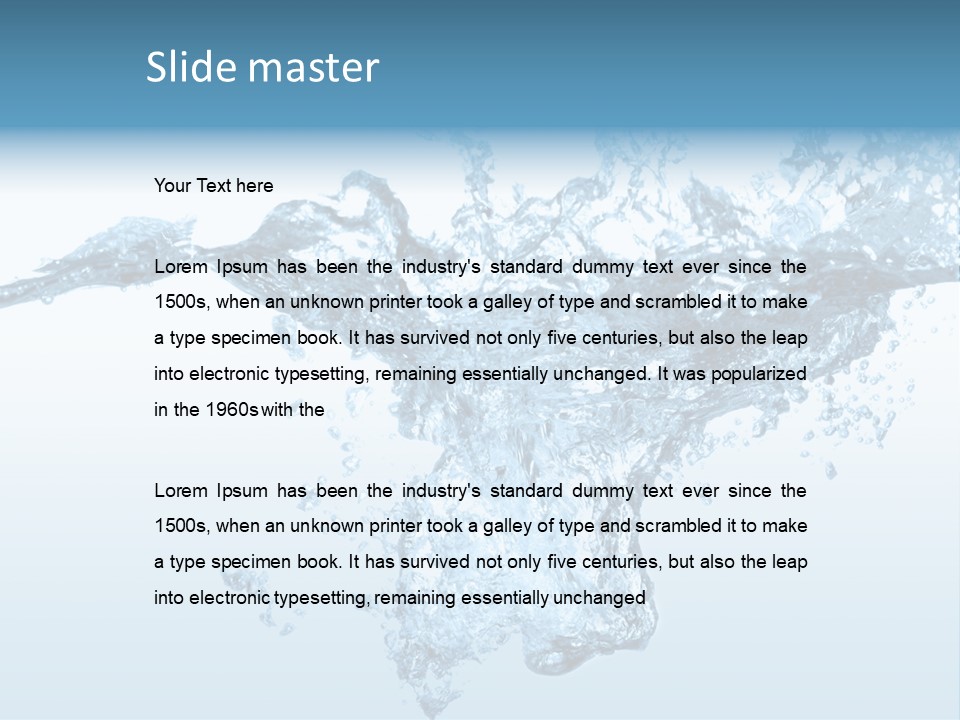 Water Splash PowerPoint Template