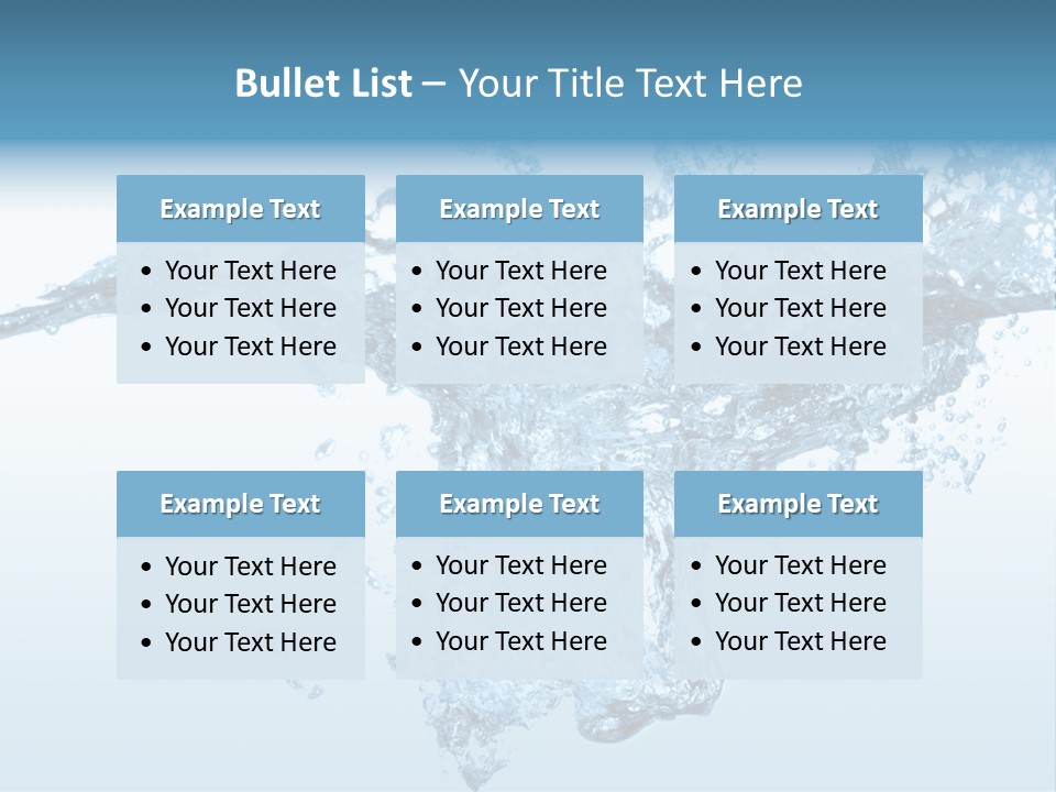 Water Splash PowerPoint Template