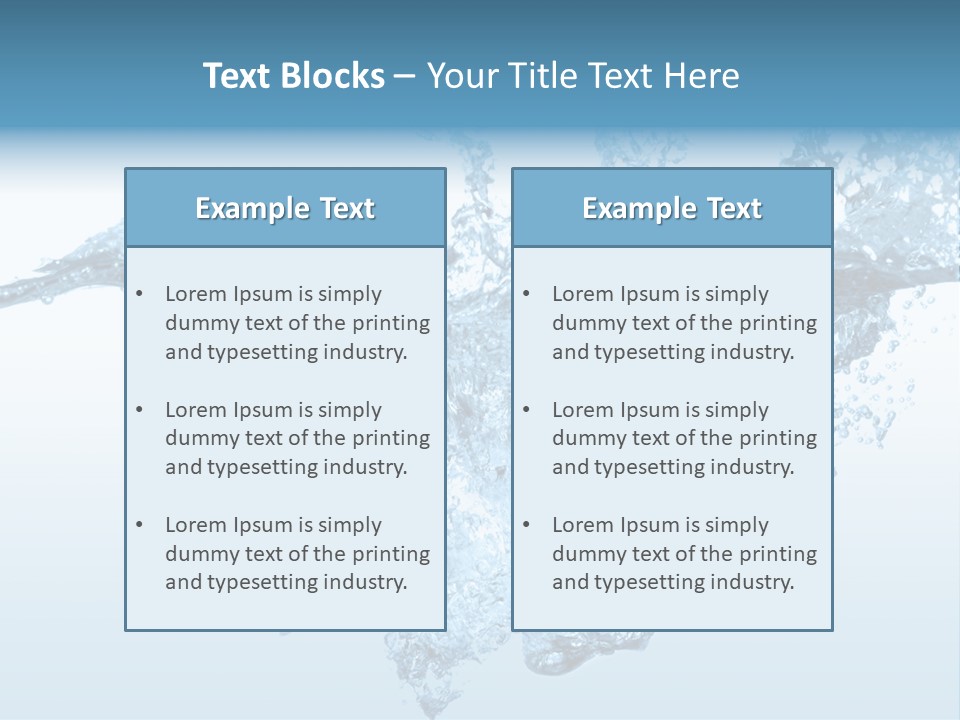 Water Splash PowerPoint Template