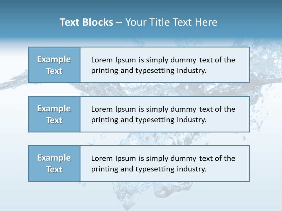 Water Splash PowerPoint Template