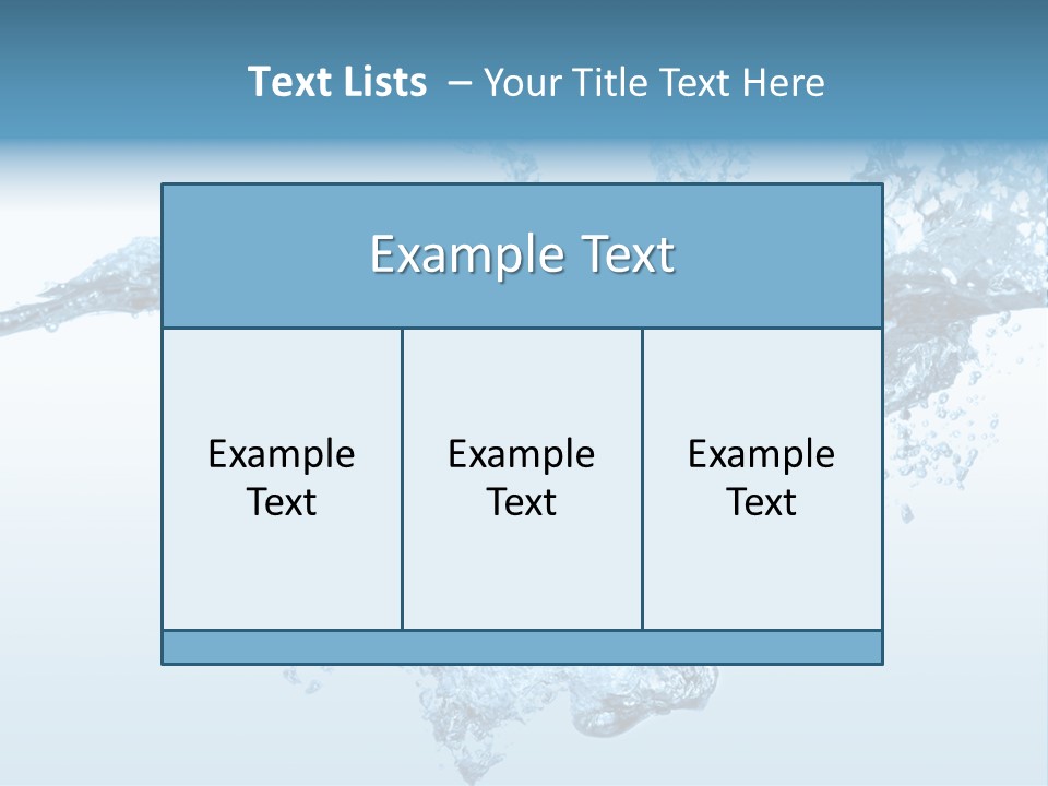 Water Splash PowerPoint Template