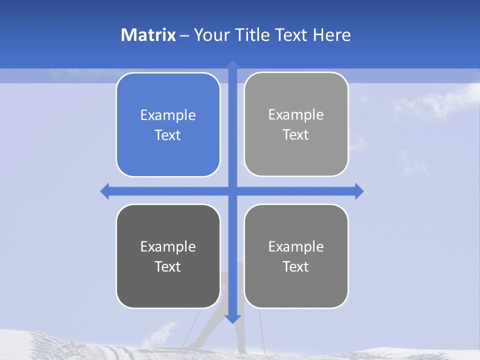 Silhouette Of A Cross-Country Skier PowerPoint Template