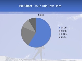 Silhouette Of A Cross-Country Skier PowerPoint Template