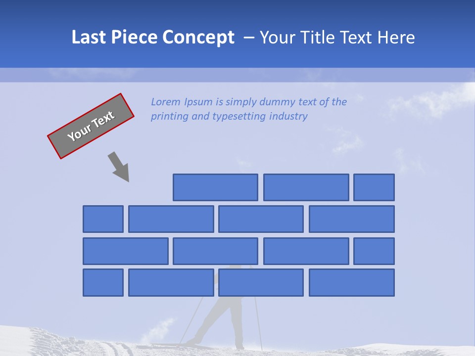 Silhouette Of A Cross-Country Skier PowerPoint Template