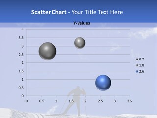 Silhouette Of A Cross-Country Skier PowerPoint Template