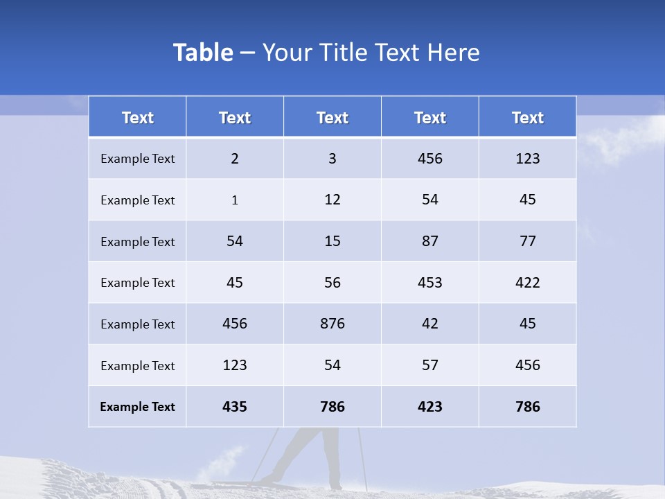 Silhouette Of A Cross-Country Skier PowerPoint Template