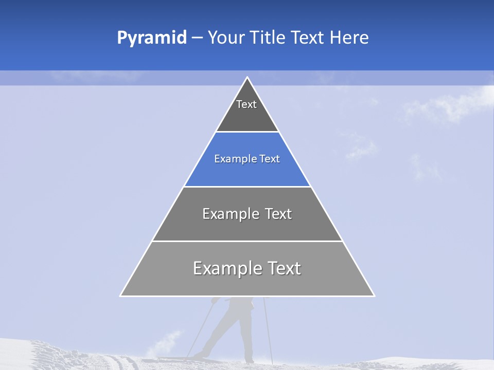 Silhouette Of A Cross-Country Skier PowerPoint Template