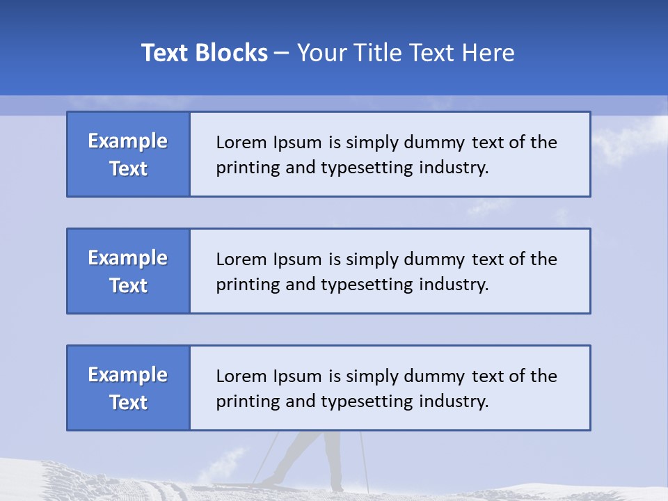 Silhouette Of A Cross-Country Skier PowerPoint Template