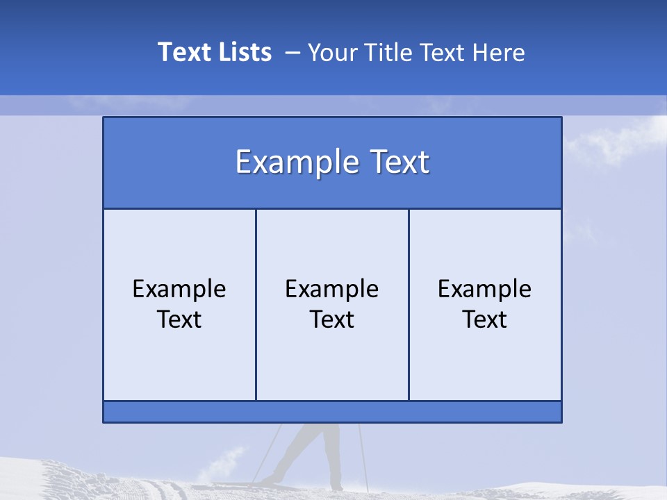 Silhouette Of A Cross-Country Skier PowerPoint Template