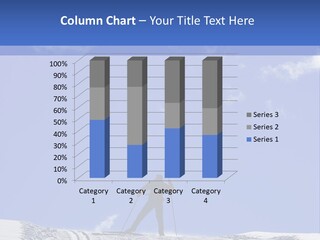 Silhouette Of A Cross-Country Skier PowerPoint Template