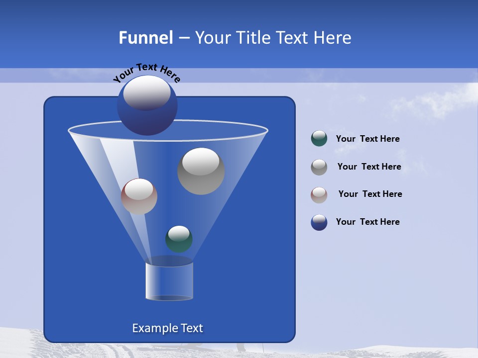 Silhouette Of A Cross-Country Skier PowerPoint Template