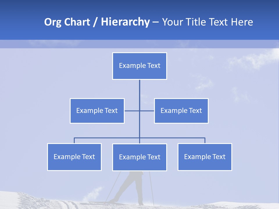 Silhouette Of A Cross-Country Skier PowerPoint Template