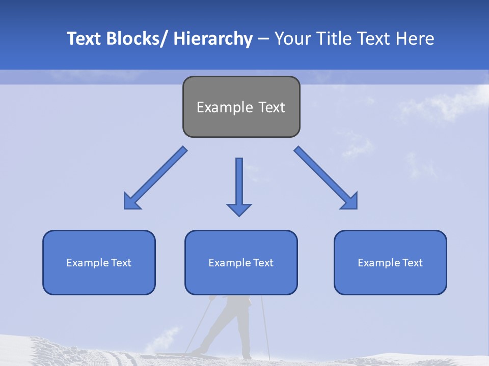 Silhouette Of A Cross-Country Skier PowerPoint Template