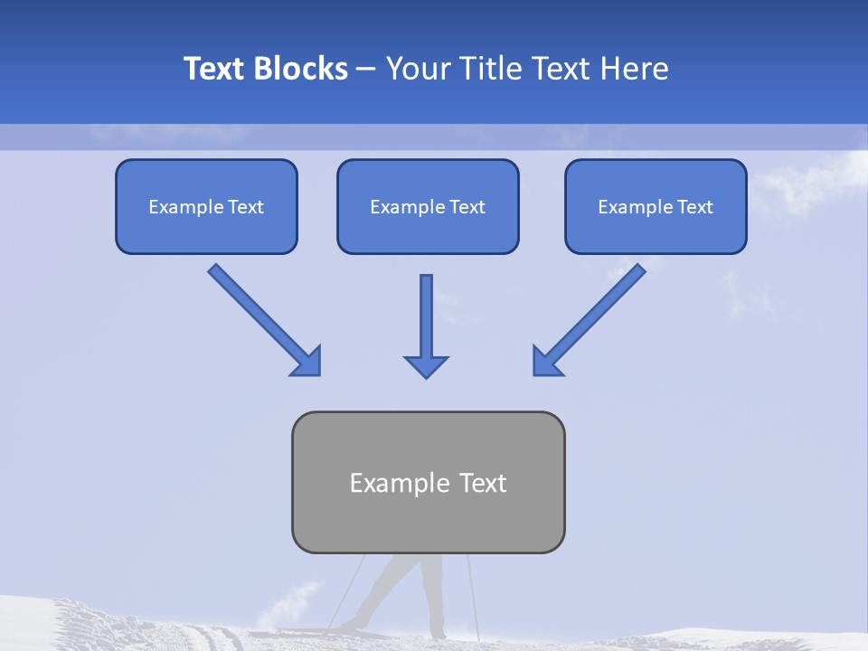 Silhouette Of A Cross-Country Skier PowerPoint Template