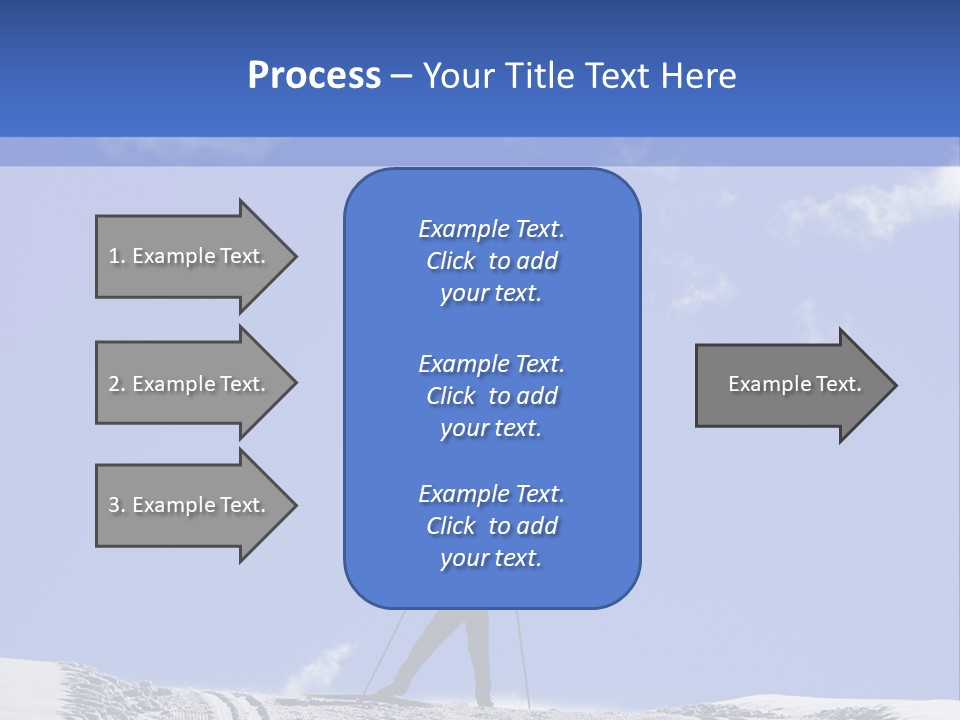 Silhouette Of A Cross-Country Skier PowerPoint Template