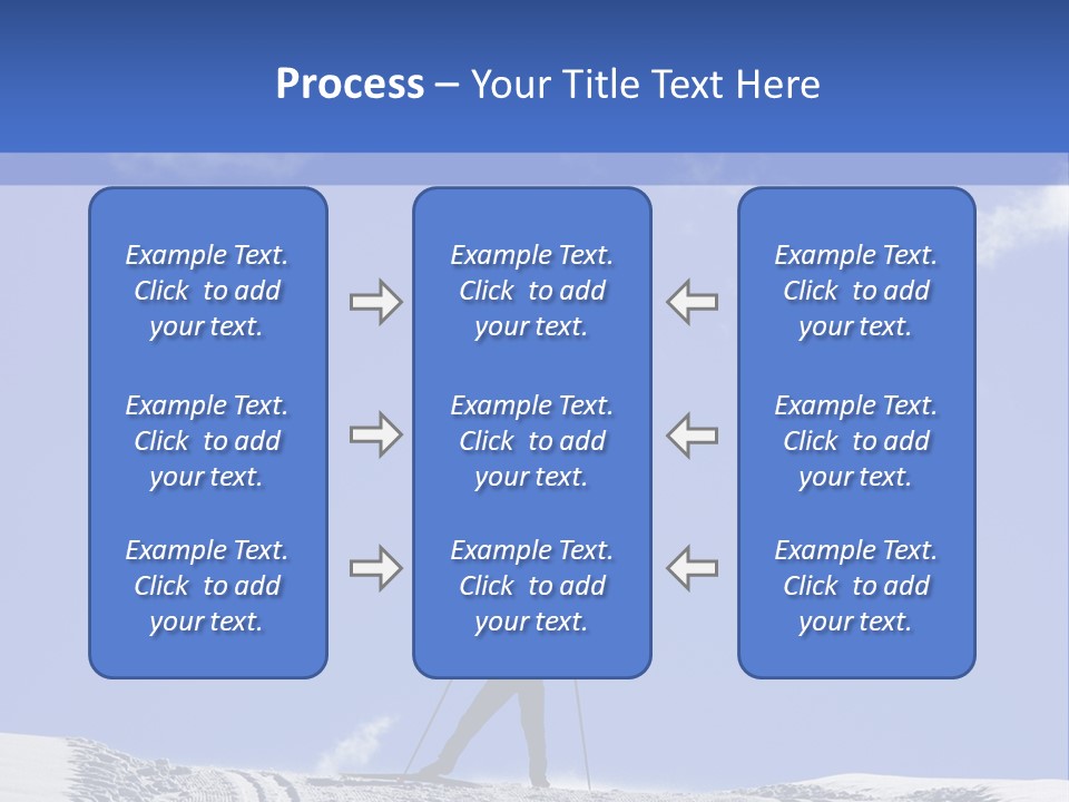 Silhouette Of A Cross-Country Skier PowerPoint Template