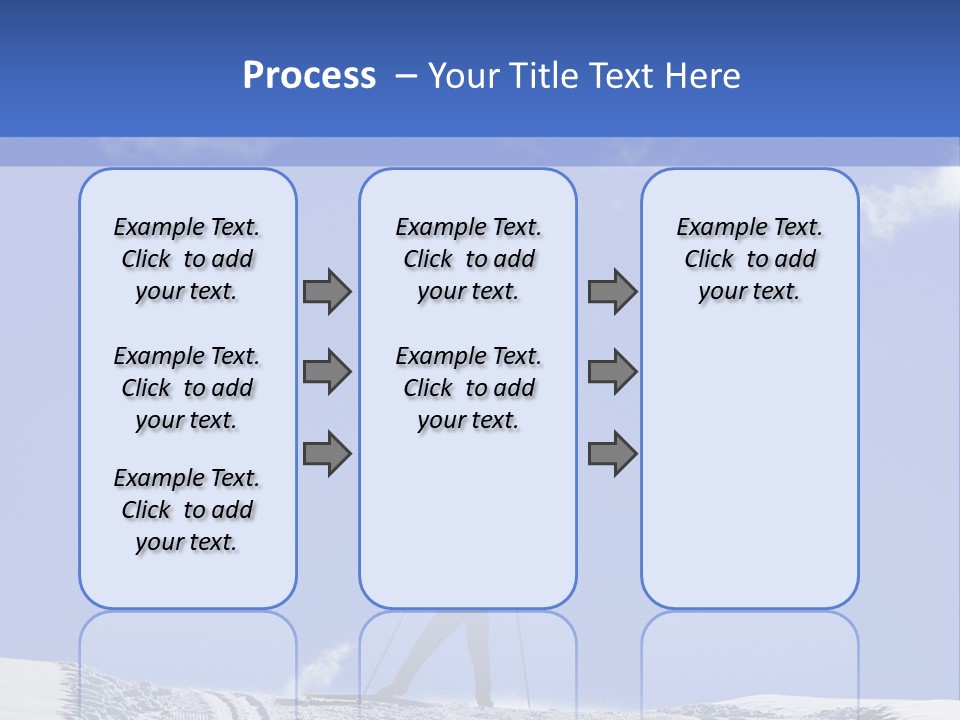 Silhouette Of A Cross-Country Skier PowerPoint Template