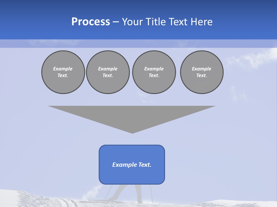 Silhouette Of A Cross-Country Skier PowerPoint Template