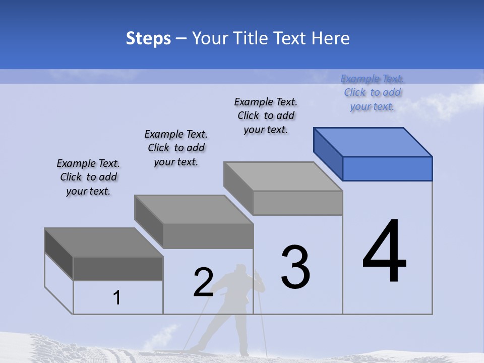 Silhouette Of A Cross-Country Skier PowerPoint Template