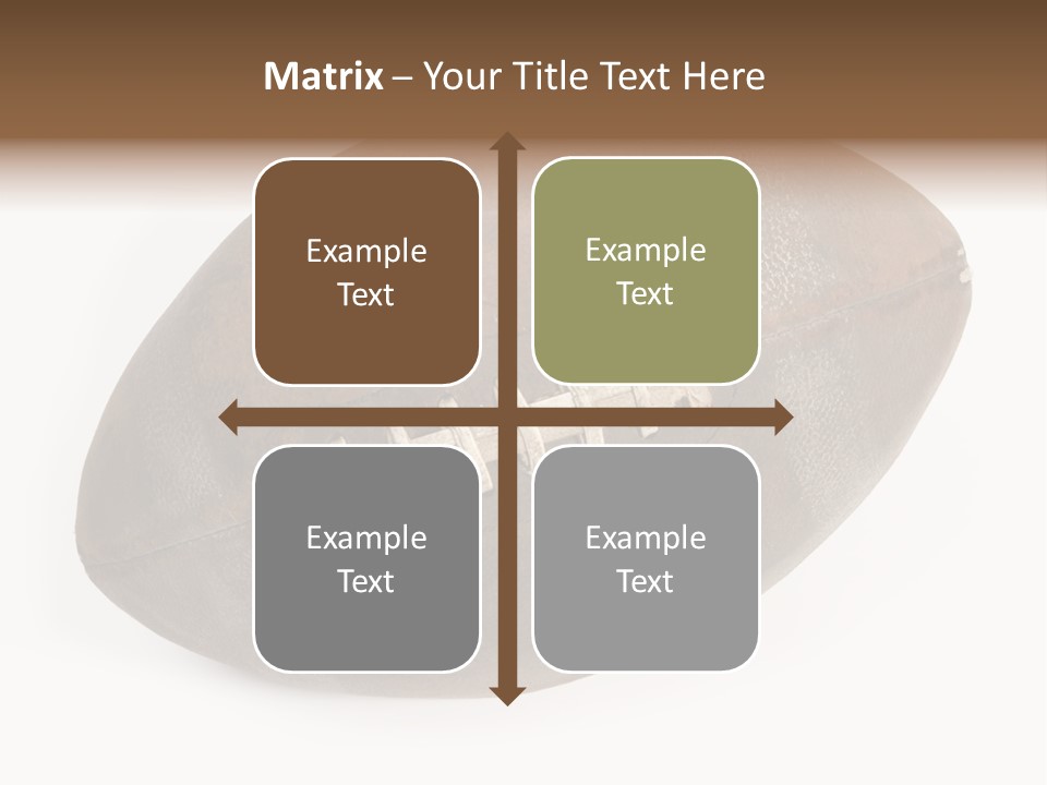 Old Leather Ball To Play Rugby. PowerPoint Template