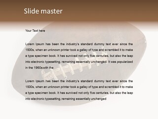 Old Leather Ball To Play Rugby. PowerPoint Template