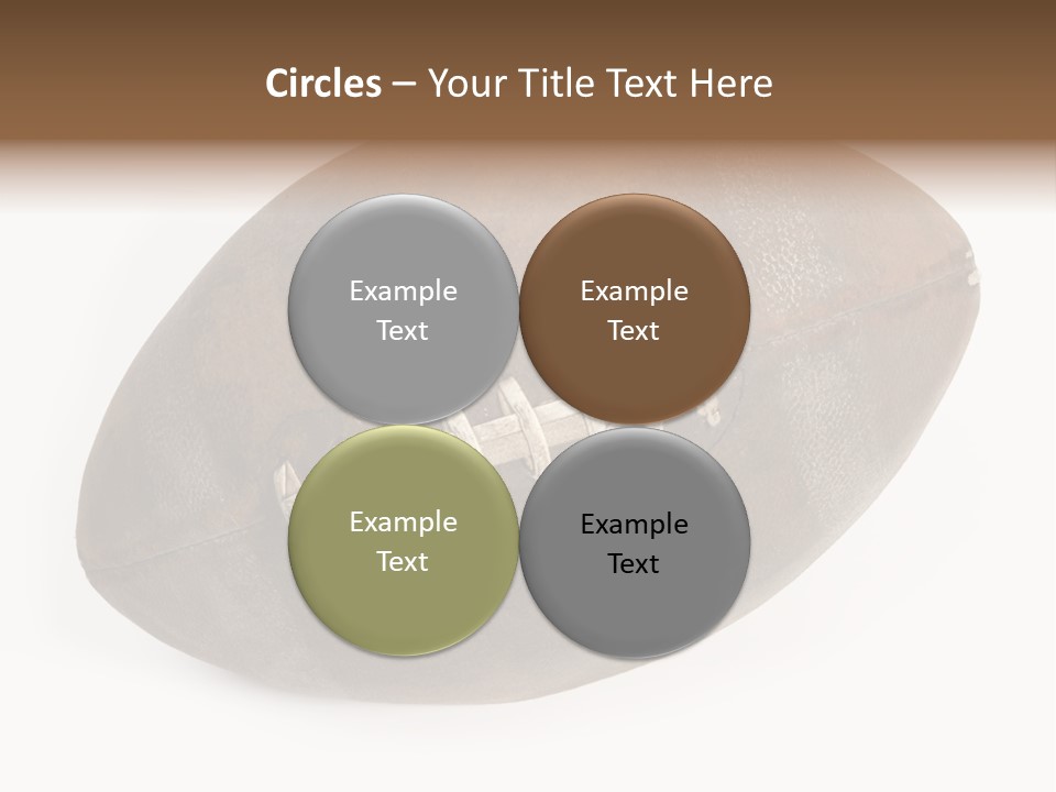 Old Leather Ball To Play Rugby. PowerPoint Template