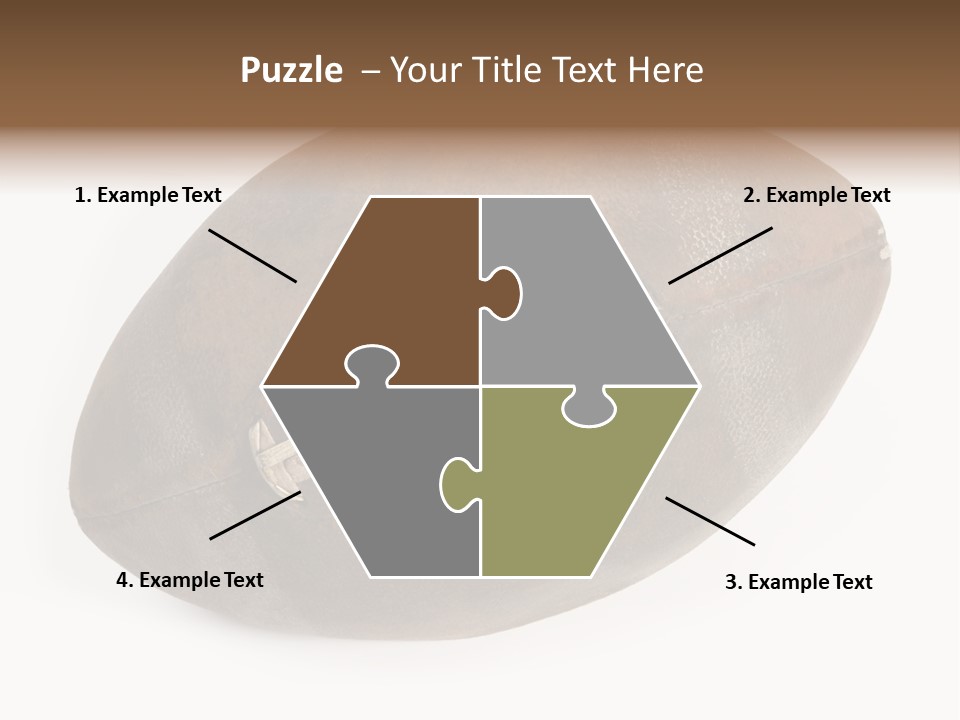 Old Leather Ball To Play Rugby. PowerPoint Template