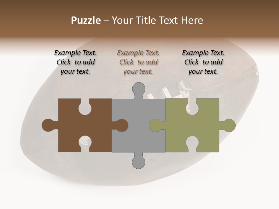 Old Leather Ball To Play Rugby. PowerPoint Template