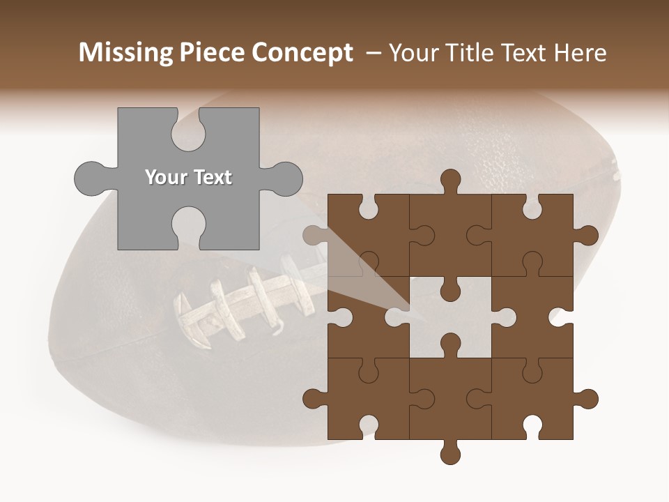 Old Leather Ball To Play Rugby. PowerPoint Template