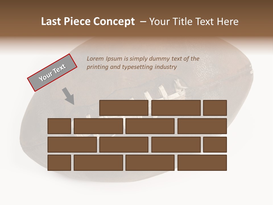 Old Leather Ball To Play Rugby. PowerPoint Template