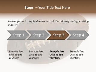 Old Leather Ball To Play Rugby. PowerPoint Template