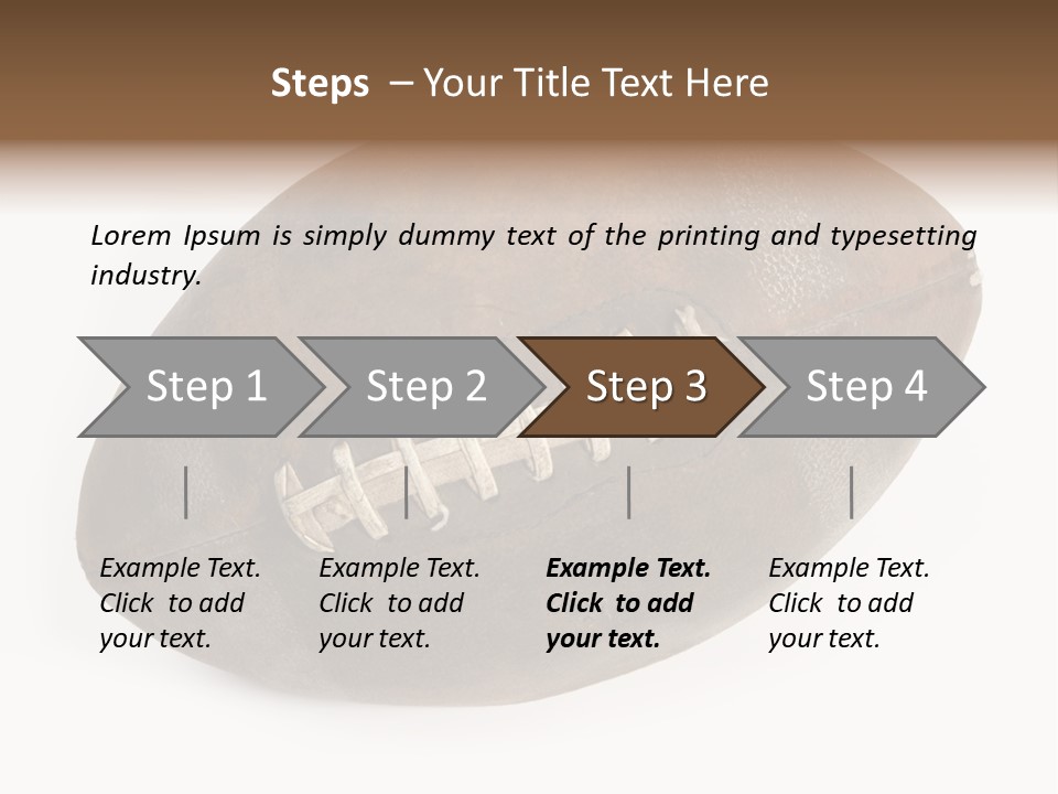 Old Leather Ball To Play Rugby. PowerPoint Template