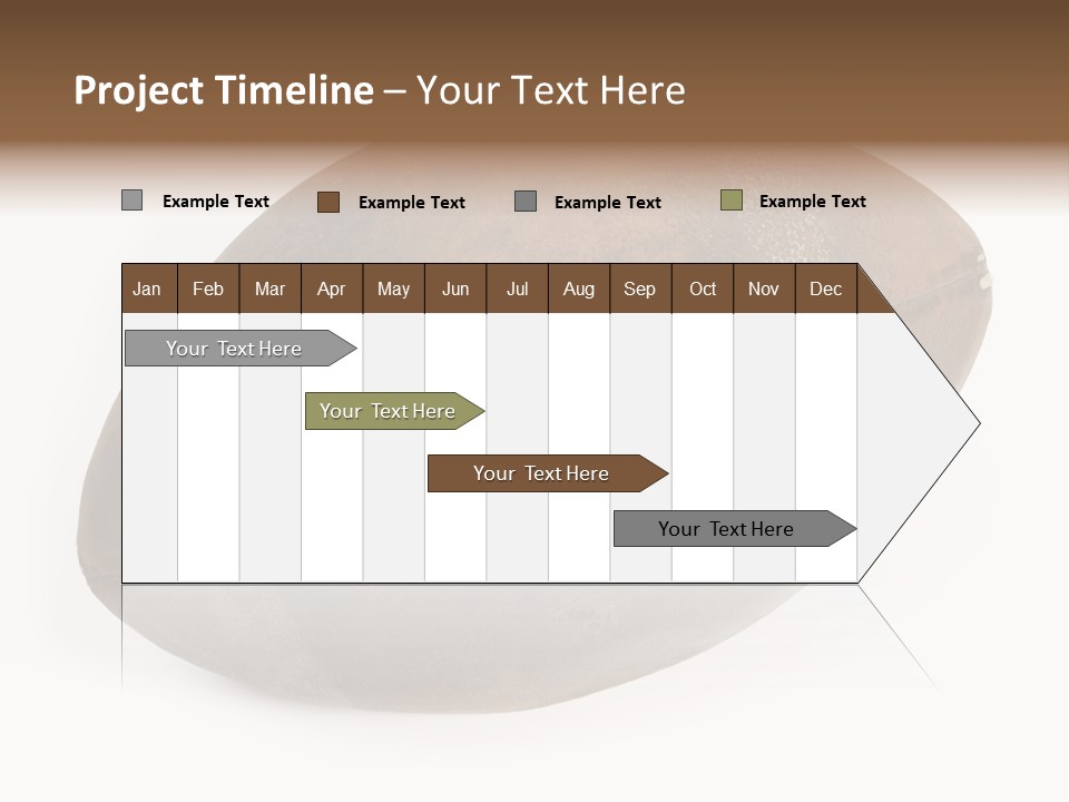 Old Leather Ball To Play Rugby. PowerPoint Template