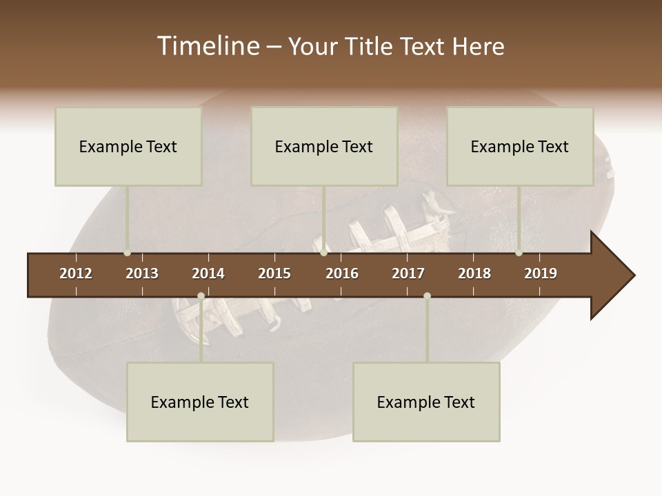 Old Leather Ball To Play Rugby. PowerPoint Template