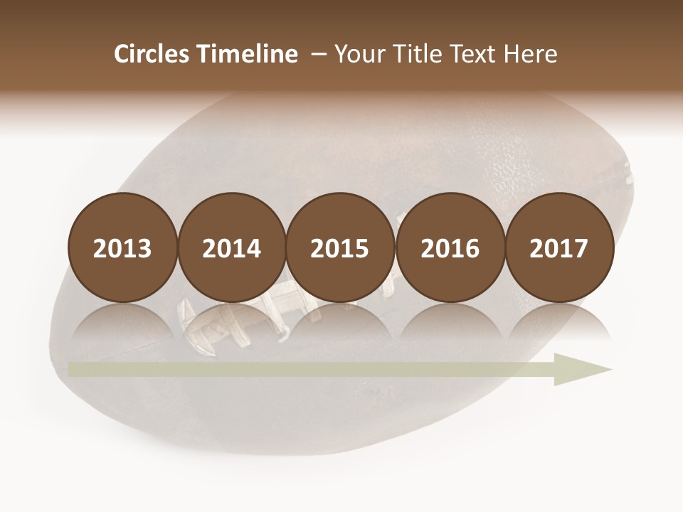 Old Leather Ball To Play Rugby. PowerPoint Template