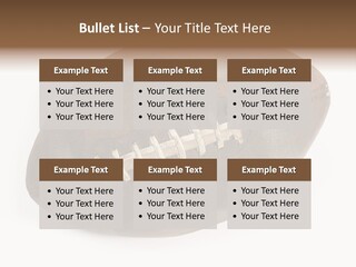 Old Leather Ball To Play Rugby. PowerPoint Template