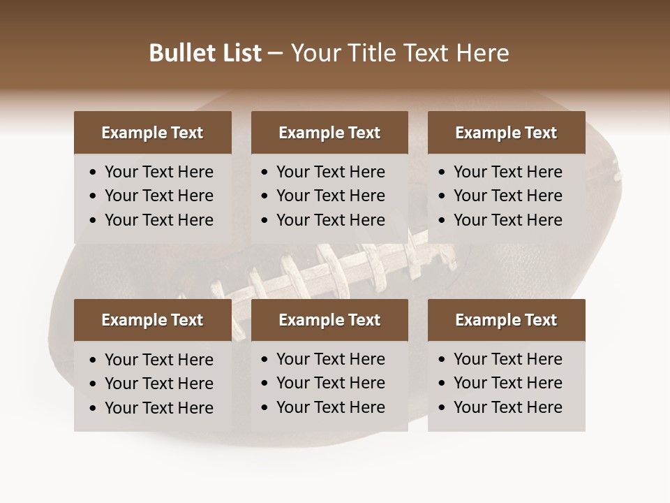 Old Leather Ball To Play Rugby. PowerPoint Template