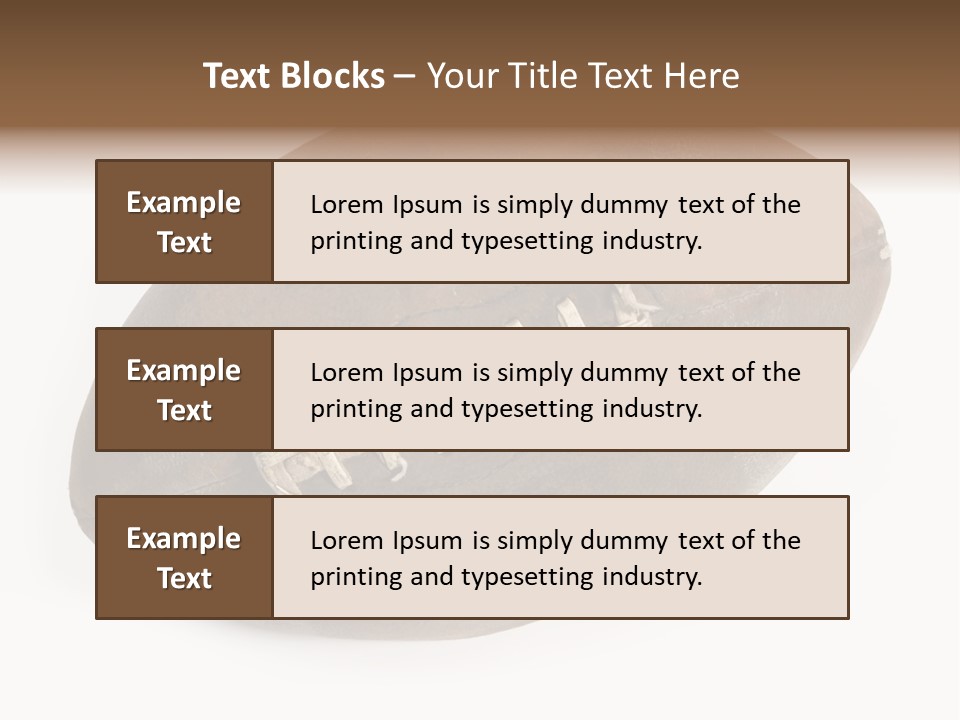 Old Leather Ball To Play Rugby. PowerPoint Template