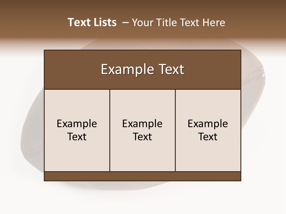 Old Leather Ball To Play Rugby. PowerPoint Template