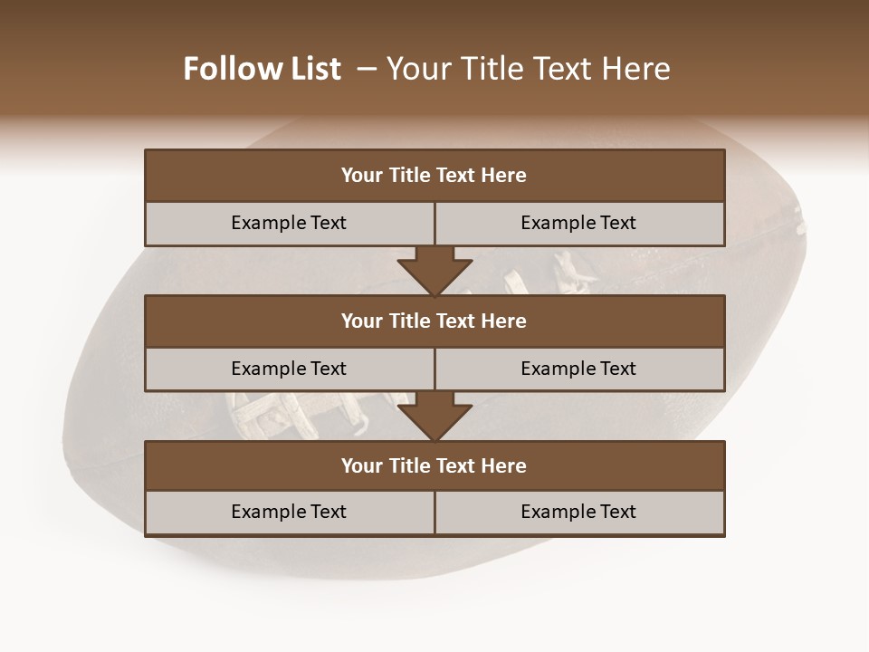 Old Leather Ball To Play Rugby. PowerPoint Template