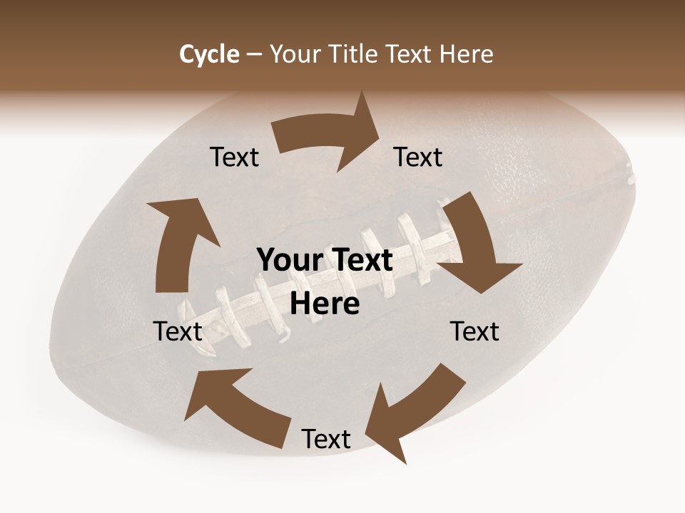 Old Leather Ball To Play Rugby. PowerPoint Template